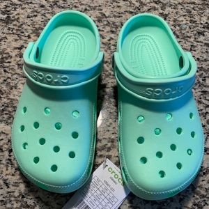 Crocs mint green